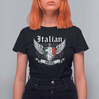 Italian Pride T Shirt For Women Vintage Patriotic Italy Map - Wonder Print Shop