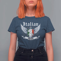 Italian Pride T Shirt For Women Vintage Patriotic Italy Map - Wonder Print Shop