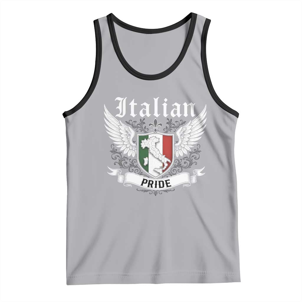Italian Pride Tank Top Vintage Patriotic Italy Map - Wonder Print Shop