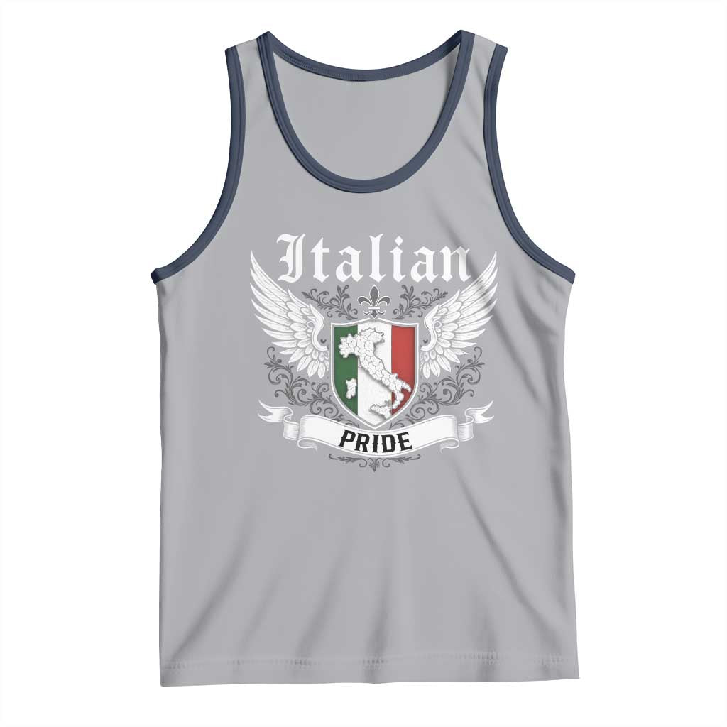 Italian Pride Tank Top Vintage Patriotic Italy Map - Wonder Print Shop