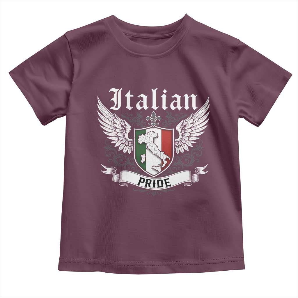 Italian Pride Toddler T Shirt Vintage Patriotic Italy Map - Wonder Print Shop