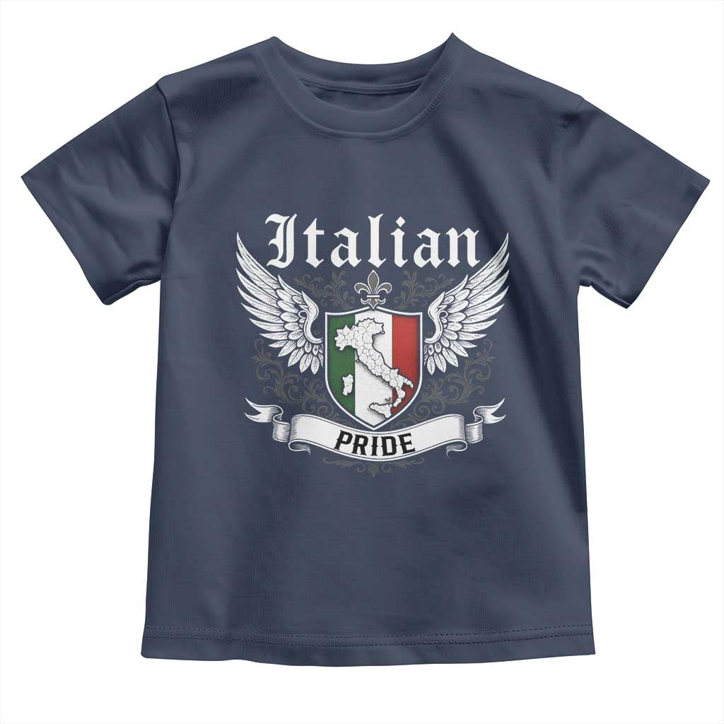 Italian Pride Toddler T Shirt Vintage Patriotic Italy Map - Wonder Print Shop