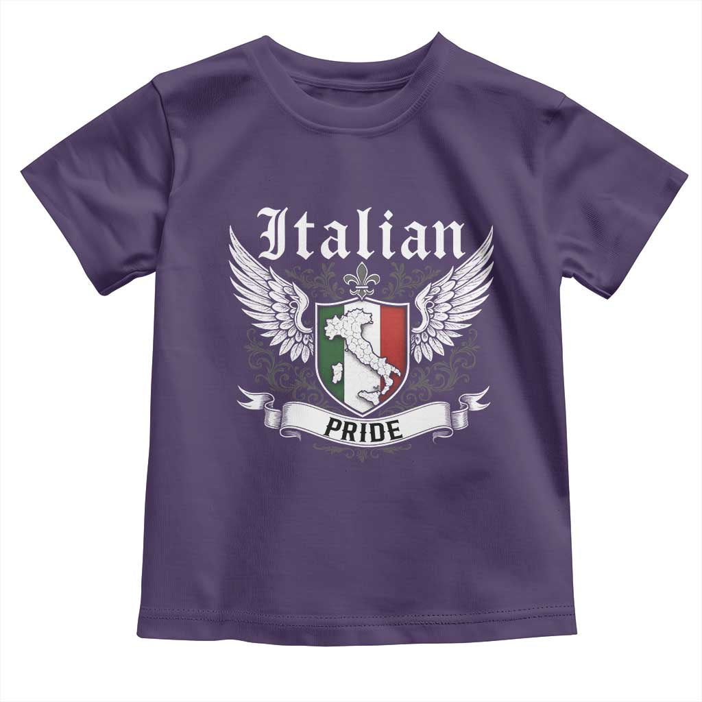 Italian Pride Toddler T Shirt Vintage Patriotic Italy Map - Wonder Print Shop