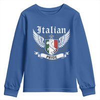 Italian Pride Youth Sweatshirt Vintage Patriotic Italy Map - Wonder Print Shop