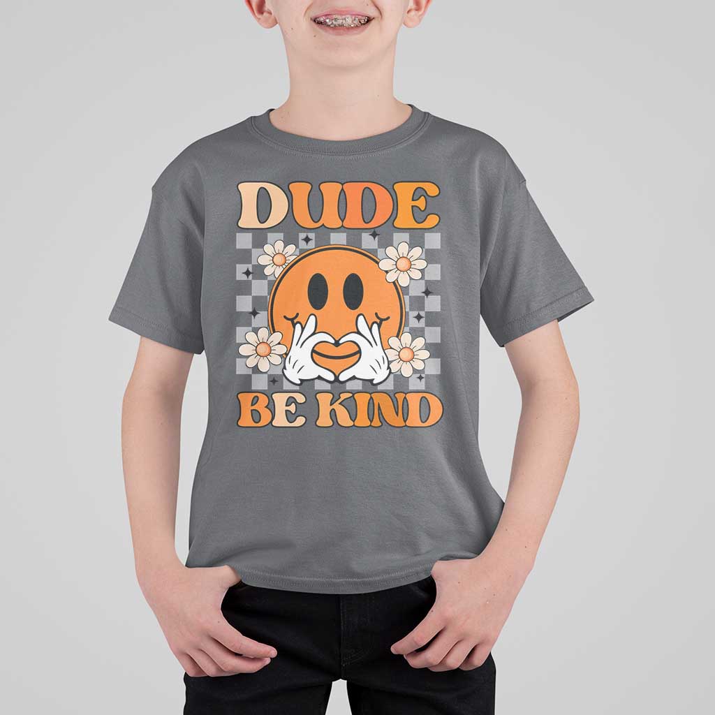 Anti Bullying Awareness T Shirt For Kid Dude Be Kind Unity Day Heart Daisy Flower - Wonder Print Shop