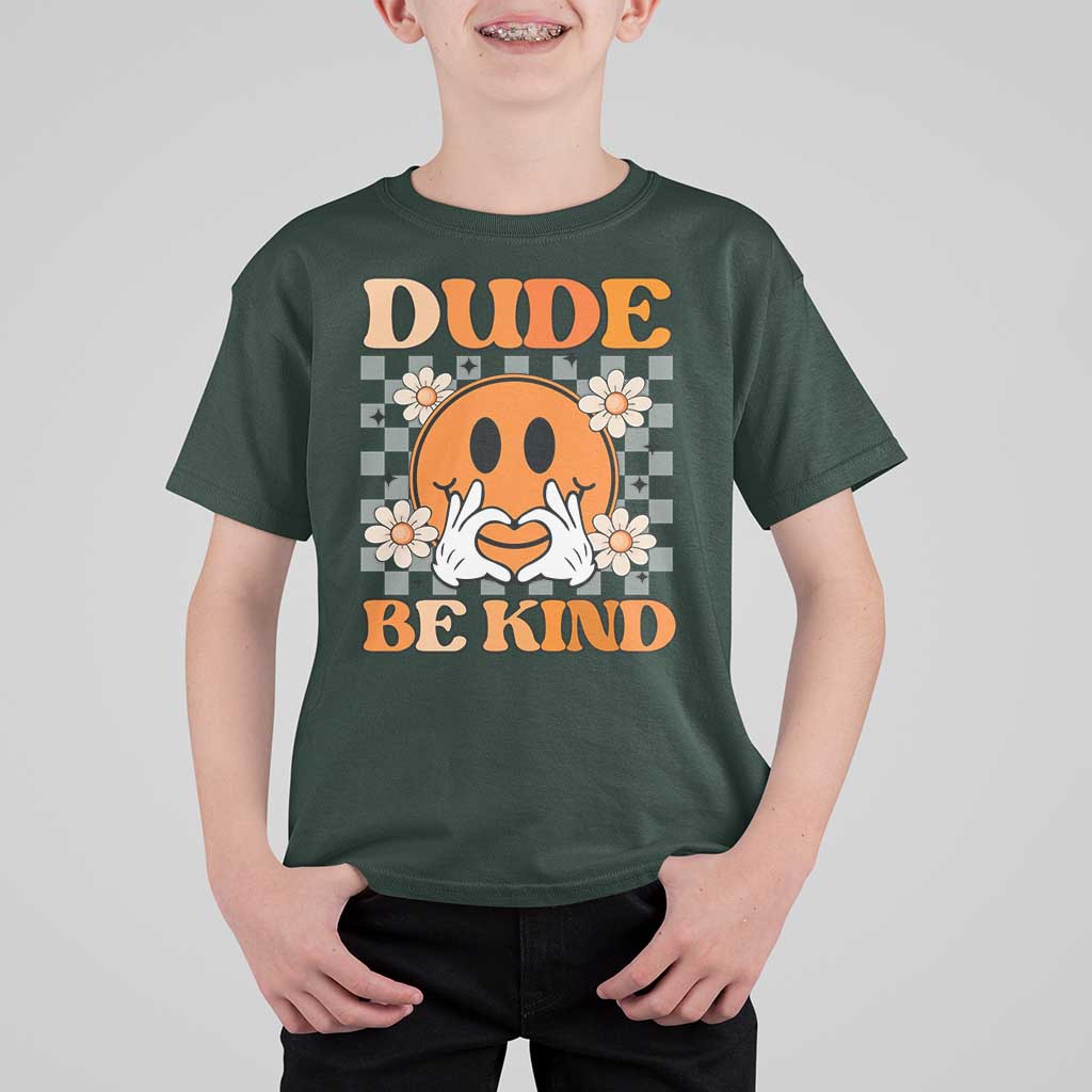 Anti Bullying Awareness T Shirt For Kid Dude Be Kind Unity Day Heart Daisy Flower - Wonder Print Shop