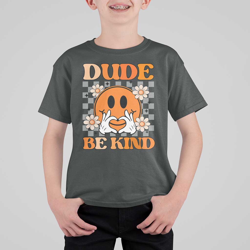Anti Bullying Awareness T Shirt For Kid Dude Be Kind Unity Day Heart Daisy Flower - Wonder Print Shop
