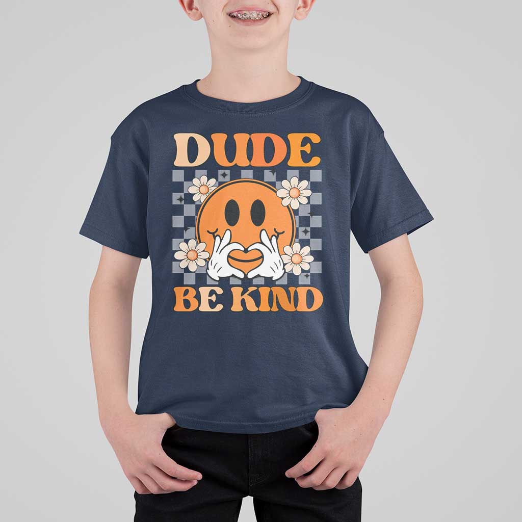 Anti Bullying Awareness T Shirt For Kid Dude Be Kind Unity Day Heart Daisy Flower - Wonder Print Shop