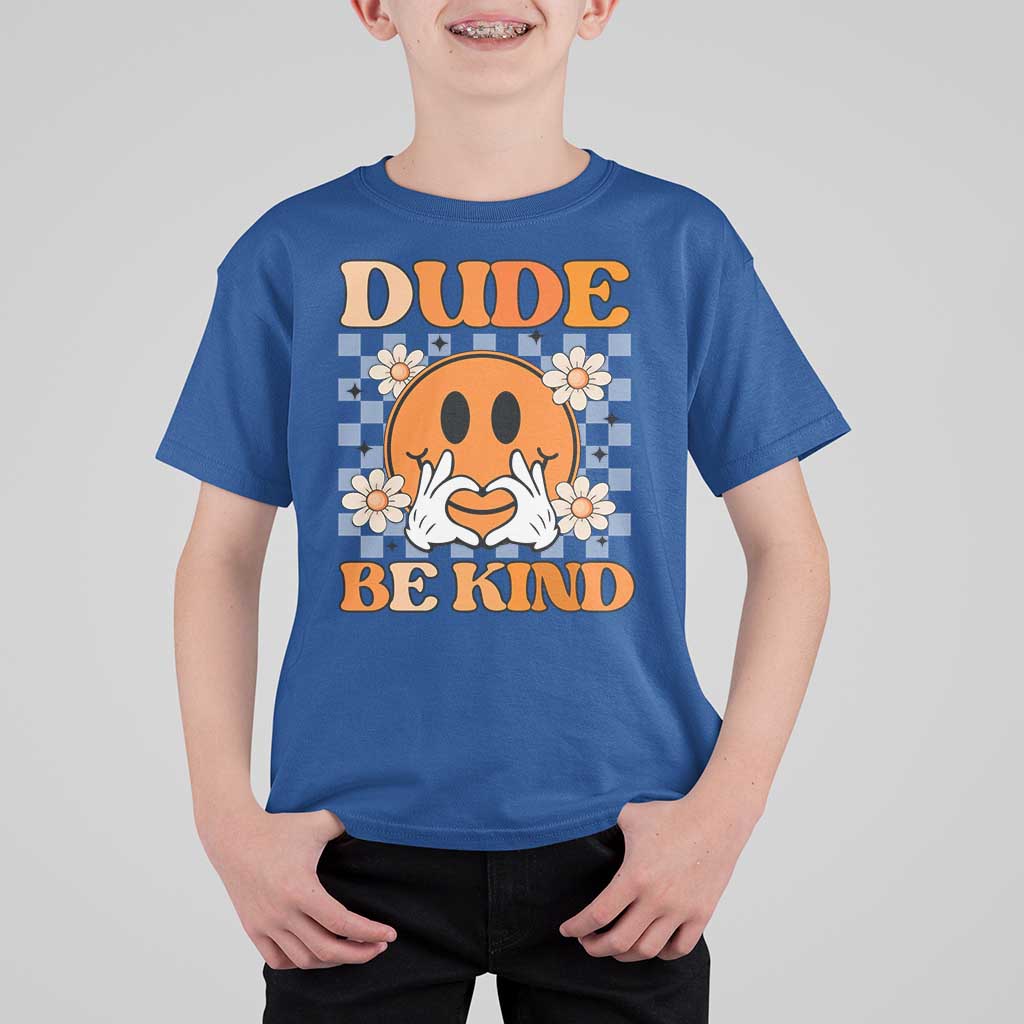 Anti Bullying Awareness T Shirt For Kid Dude Be Kind Unity Day Heart Daisy Flower - Wonder Print Shop