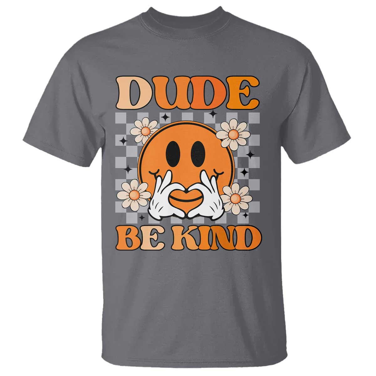 Anti Bullying Awareness T Shirt Dude Be Kind Unity Day Heart Daisy Flower - Wonder Print Shop