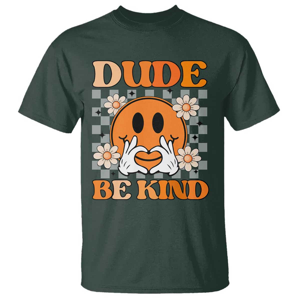 Anti Bullying Awareness T Shirt Dude Be Kind Unity Day Heart Daisy Flower - Wonder Print Shop