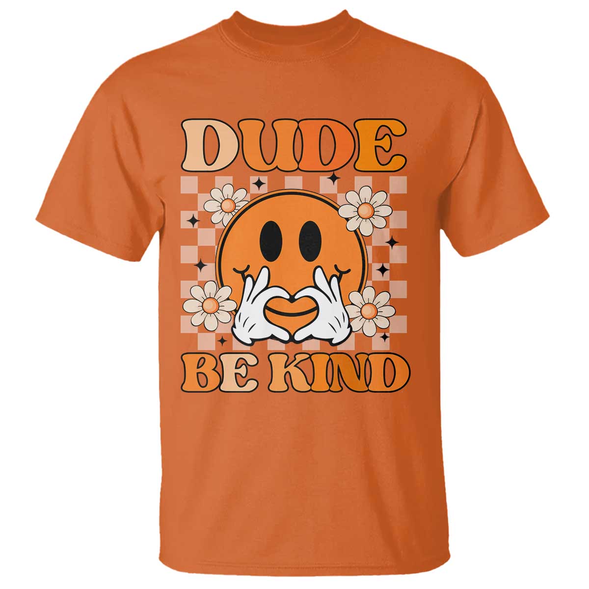 Anti Bullying Awareness T Shirt Dude Be Kind Unity Day Heart Daisy Flower - Wonder Print Shop