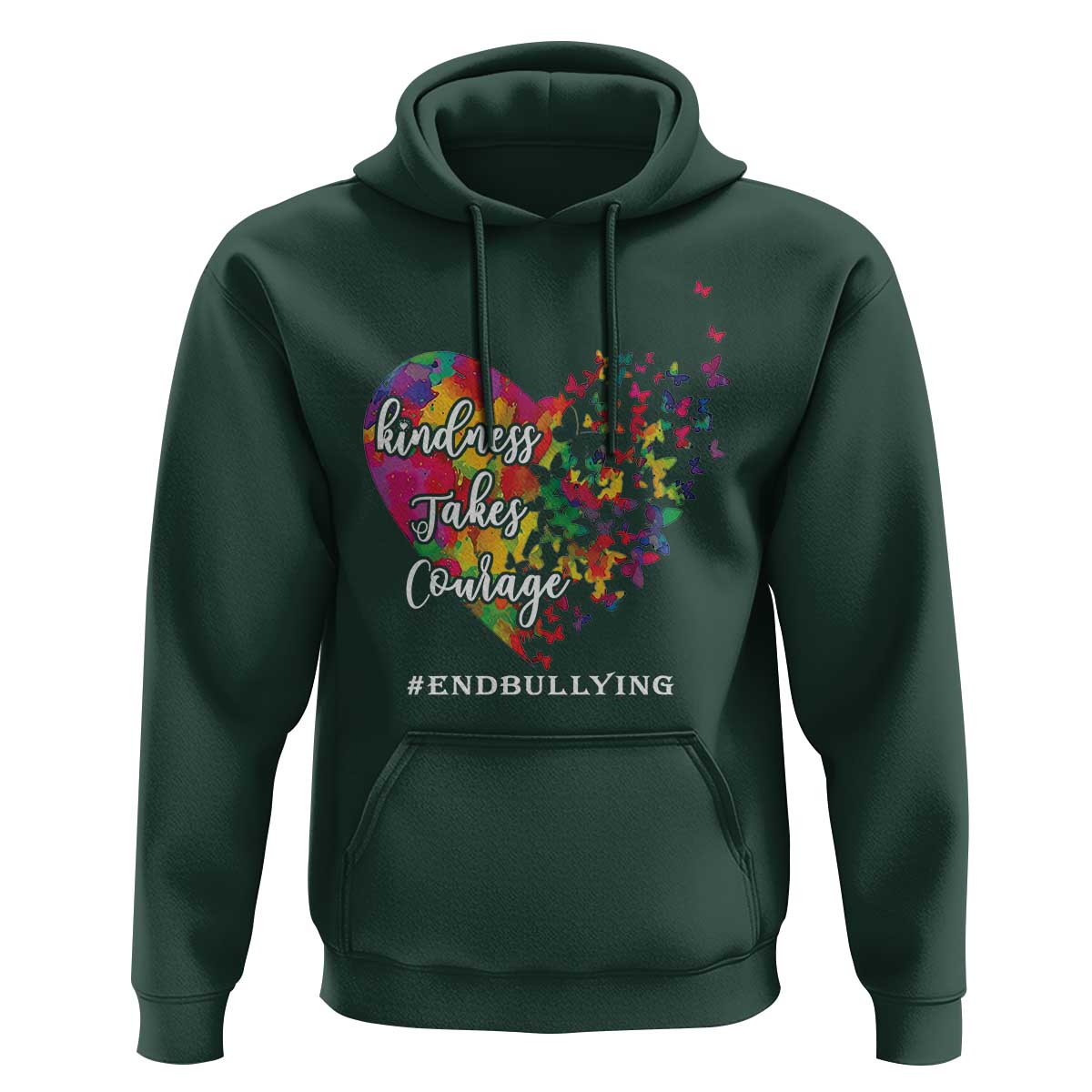 Unity Day Hoodie Kindness Takes Courage End Bullying Heart Butterfly