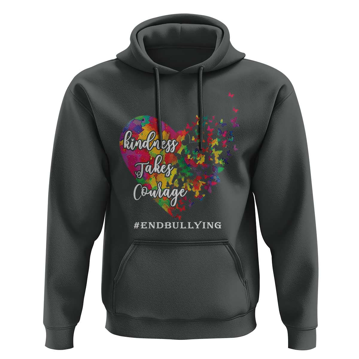 Unity Day Hoodie Kindness Takes Courage End Bullying Heart Butterfly