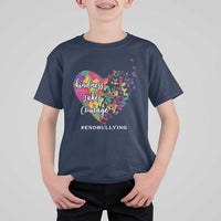 Unity Day T Shirt For Kid Kindness Takes Courage End Bullying Heart Butterfly - Wonder Print Shop