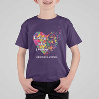Unity Day T Shirt For Kid Kindness Takes Courage End Bullying Heart Butterfly - Wonder Print Shop