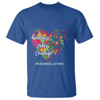 Unity Day T Shirt Kindness Takes Courage End Bullying Heart Butterfly - Wonder Print Shop