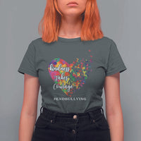 Unity Day T Shirt For Women Kindness Takes Courage End Bullying Heart Butterfly - Wonder Print Shop