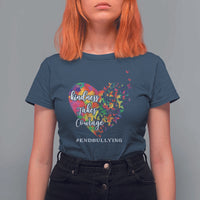 Unity Day T Shirt For Women Kindness Takes Courage End Bullying Heart Butterfly - Wonder Print Shop