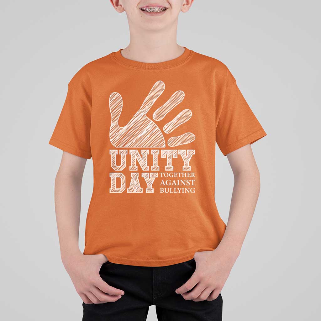 Anti Bullying Awareness T Shirt For Kid Unity Day Together Against Bullying Hand - Wonder Print Shop
