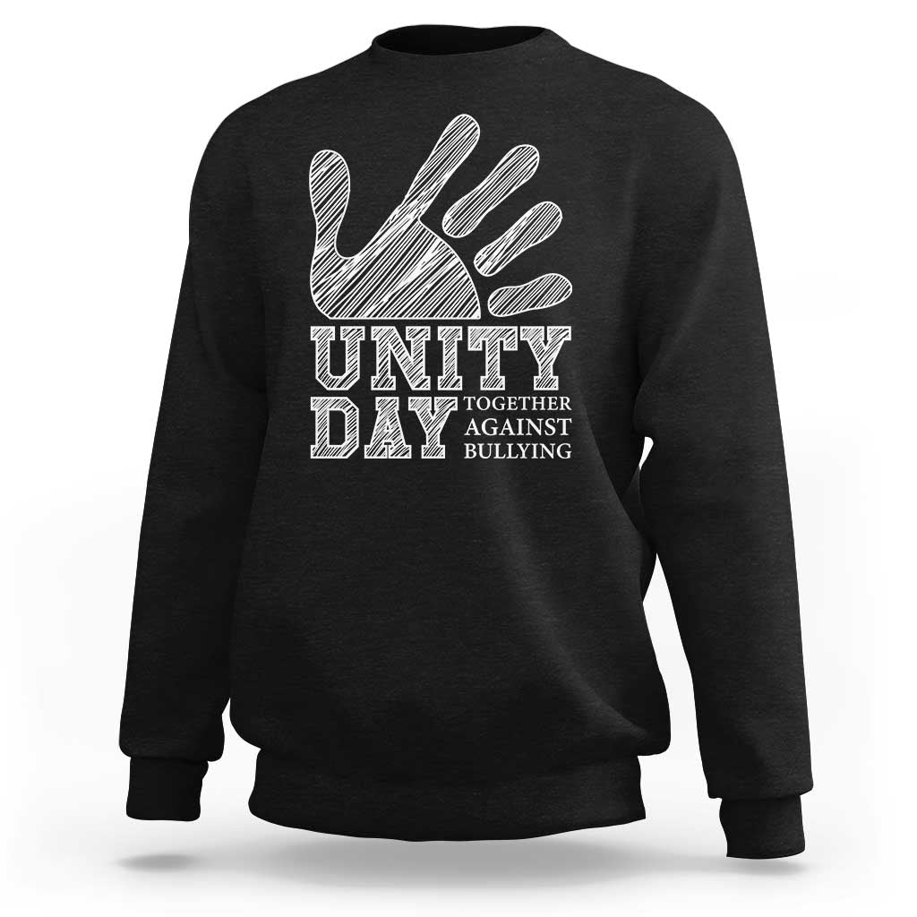 Anti Bullying Awareness Sweatshirt Unity Day Together Against Bullying Hand - Wonder Print Shop