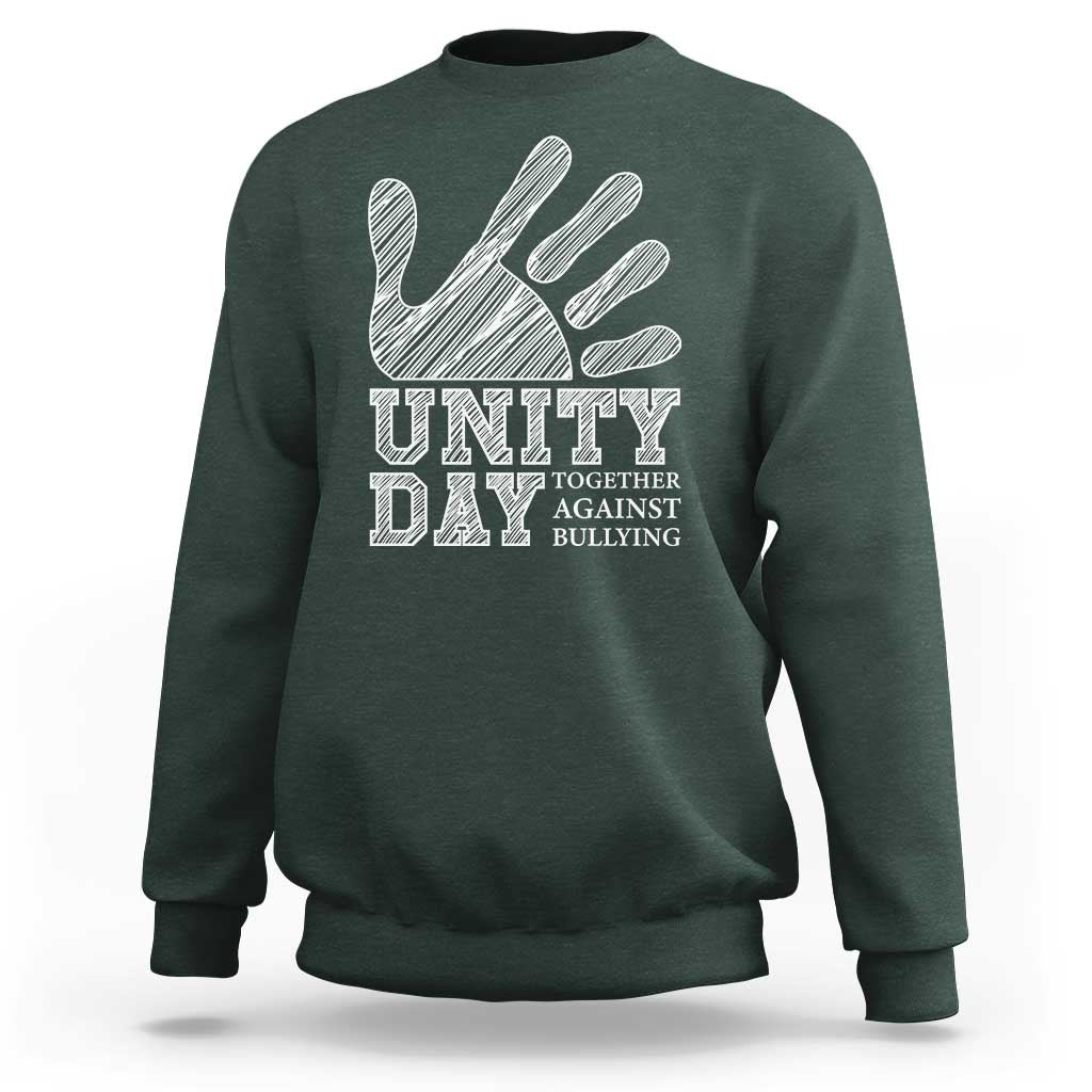 Anti Bullying Awareness Sweatshirt Unity Day Together Against Bullying Hand - Wonder Print Shop