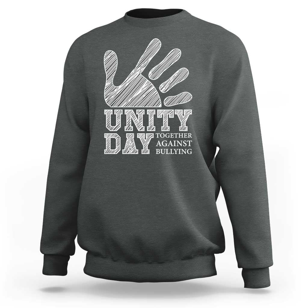 Anti Bullying Awareness Sweatshirt Unity Day Together Against Bullying Hand - Wonder Print Shop