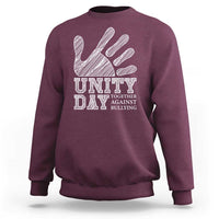 Anti Bullying Awareness Sweatshirt Unity Day Together Against Bullying Hand - Wonder Print Shop