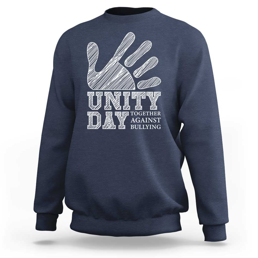 Anti Bullying Awareness Sweatshirt Unity Day Together Against Bullying Hand - Wonder Print Shop