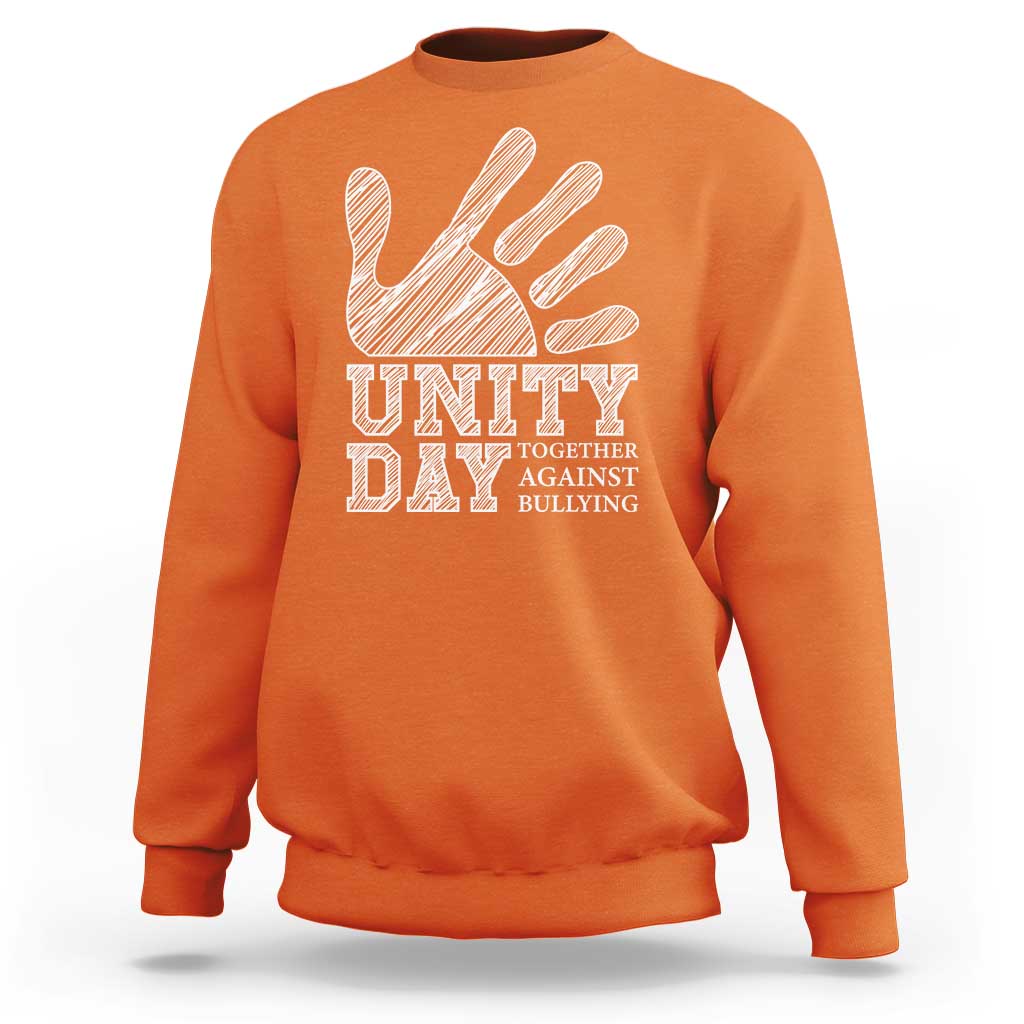 Anti Bullying Awareness Sweatshirt Unity Day Together Against Bullying Hand - Wonder Print Shop