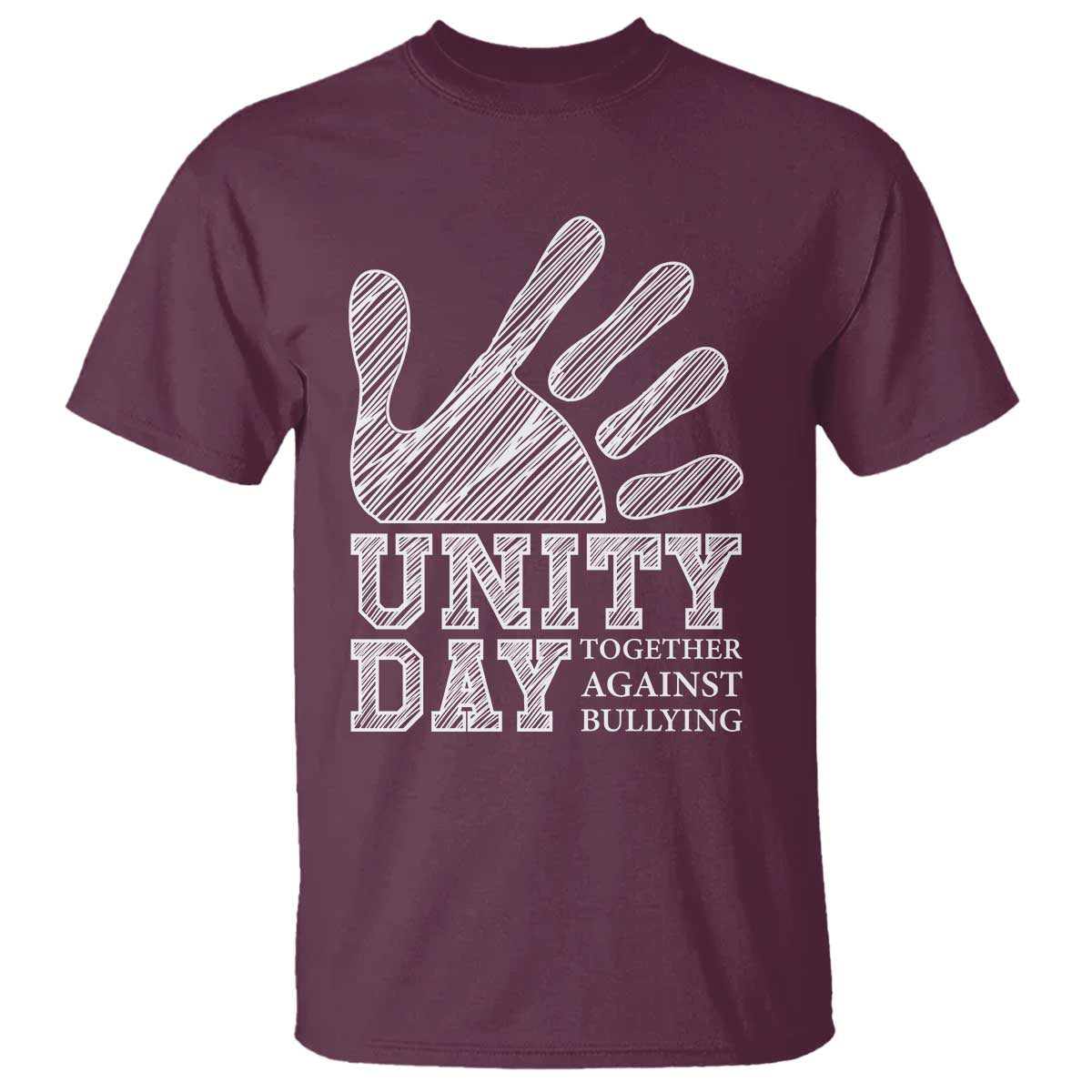 Anti Bullying Awareness T Shirt Unity Day Together Against Bullying Hand - Wonder Print Shop
