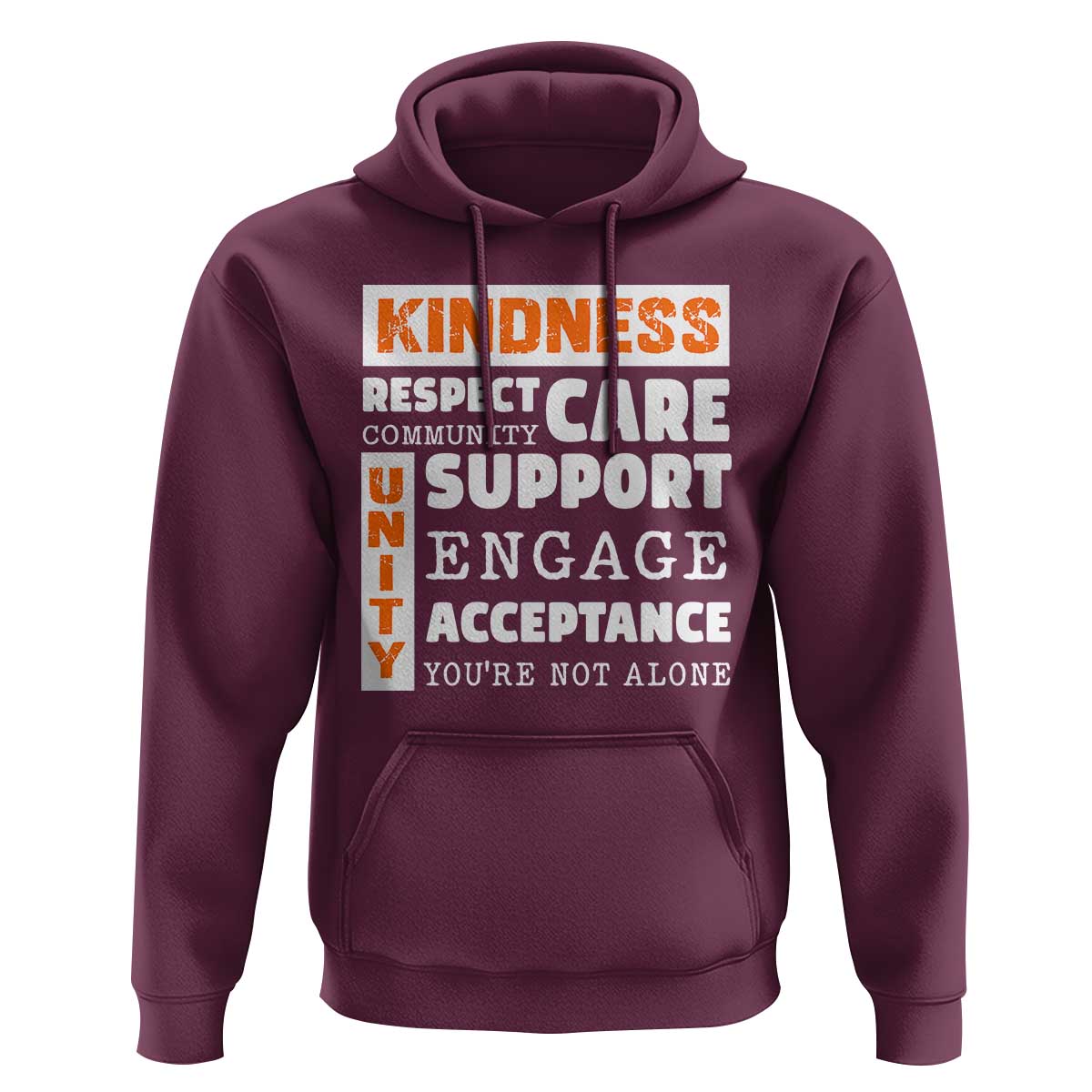 Anti Bullying Awareness Hoodie Kindness Respect Support Unity Day