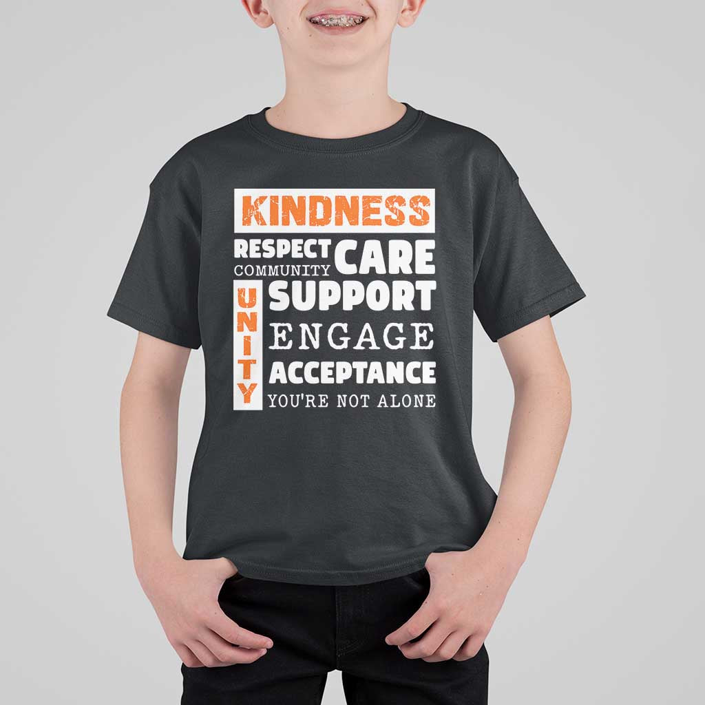 Anti Bullying Awareness T Shirt For Kid Kindness Respect Support Unity Day - Wonder Print Shop