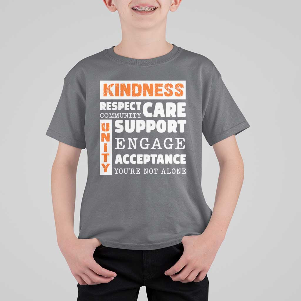 Anti Bullying Awareness T Shirt For Kid Kindness Respect Support Unity Day - Wonder Print Shop