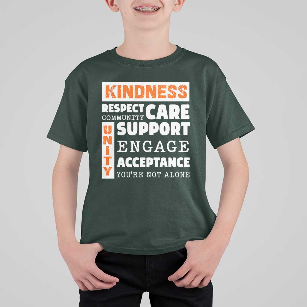 Anti Bullying Awareness T Shirt For Kid Kindness Respect Support Unity Day - Wonder Print Shop