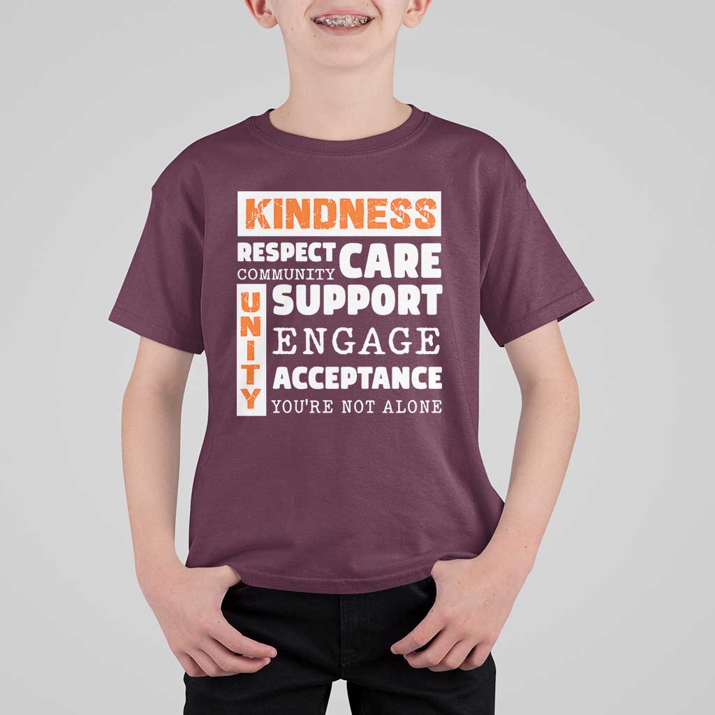 Anti Bullying Awareness T Shirt For Kid Kindness Respect Support Unity Day - Wonder Print Shop