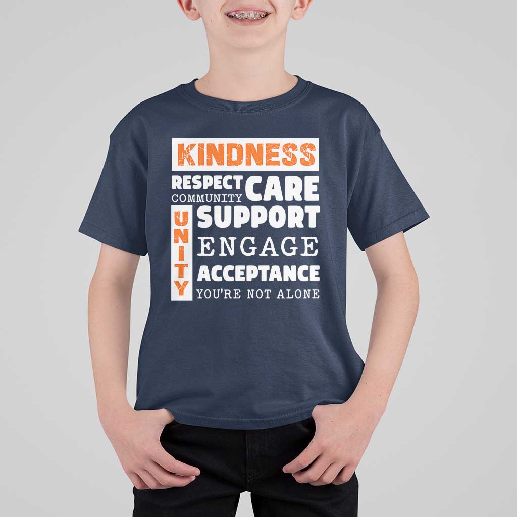 Anti Bullying Awareness T Shirt For Kid Kindness Respect Support Unity Day - Wonder Print Shop