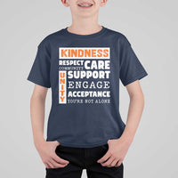 Anti Bullying Awareness T Shirt For Kid Kindness Respect Support Unity Day - Wonder Print Shop