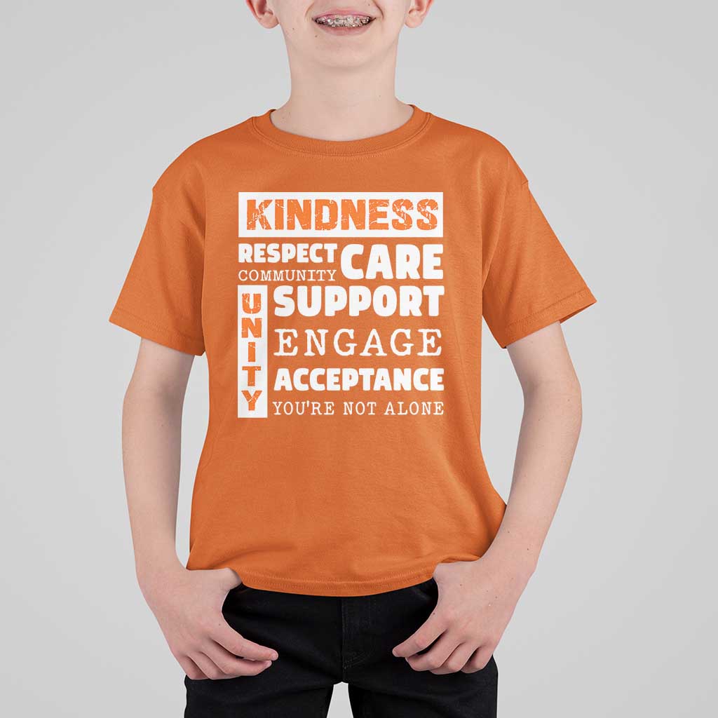 Anti Bullying Awareness T Shirt For Kid Kindness Respect Support Unity Day - Wonder Print Shop