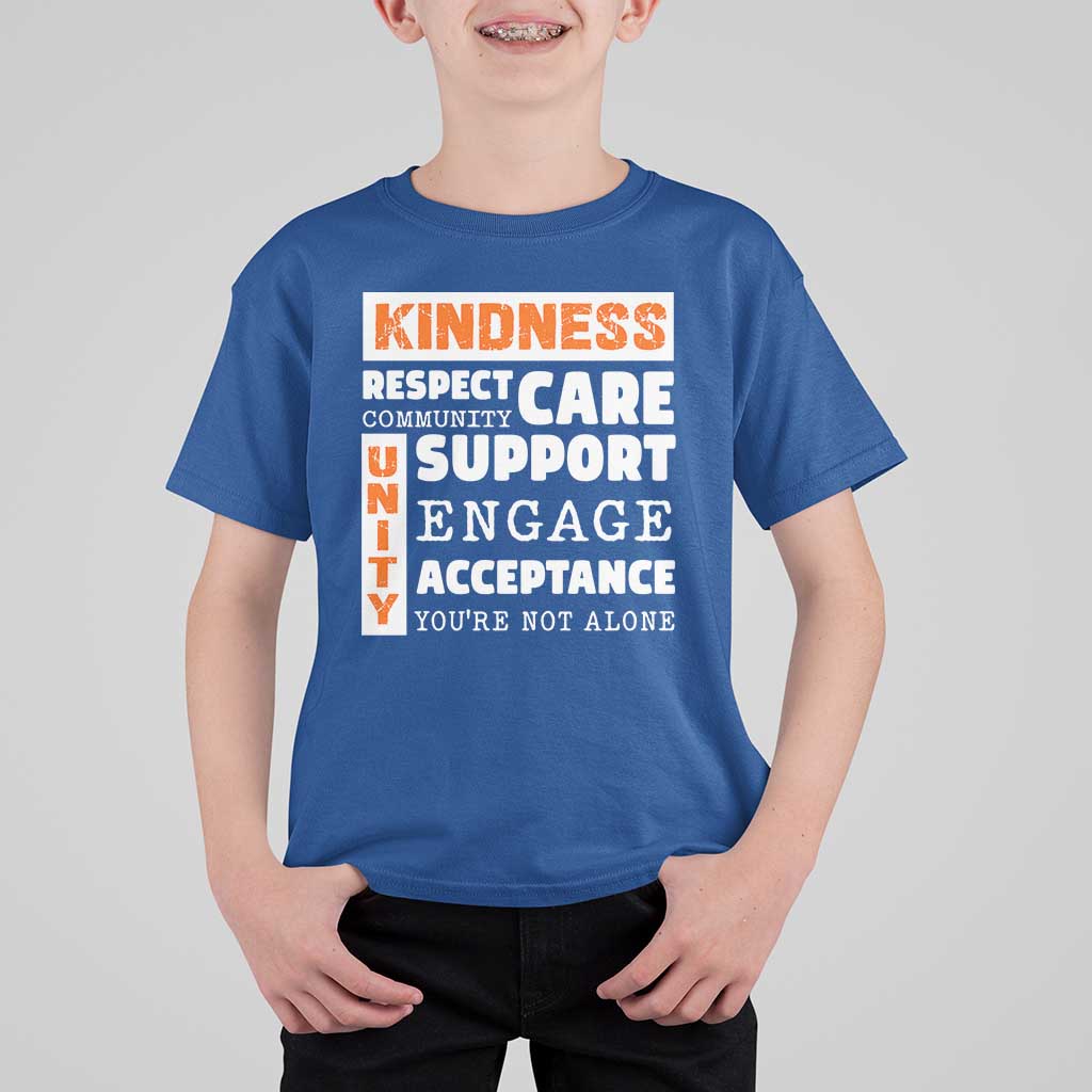 Anti Bullying Awareness T Shirt For Kid Kindness Respect Support Unity Day - Wonder Print Shop