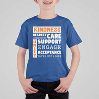 Anti Bullying Awareness T Shirt For Kid Kindness Respect Support Unity Day - Wonder Print Shop