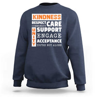 Anti Bullying Awareness Sweatshirt Kindness Respect Support Unity Day - Wonder Print Shop