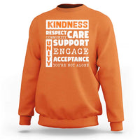 Anti Bullying Awareness Sweatshirt Kindness Respect Support Unity Day - Wonder Print Shop