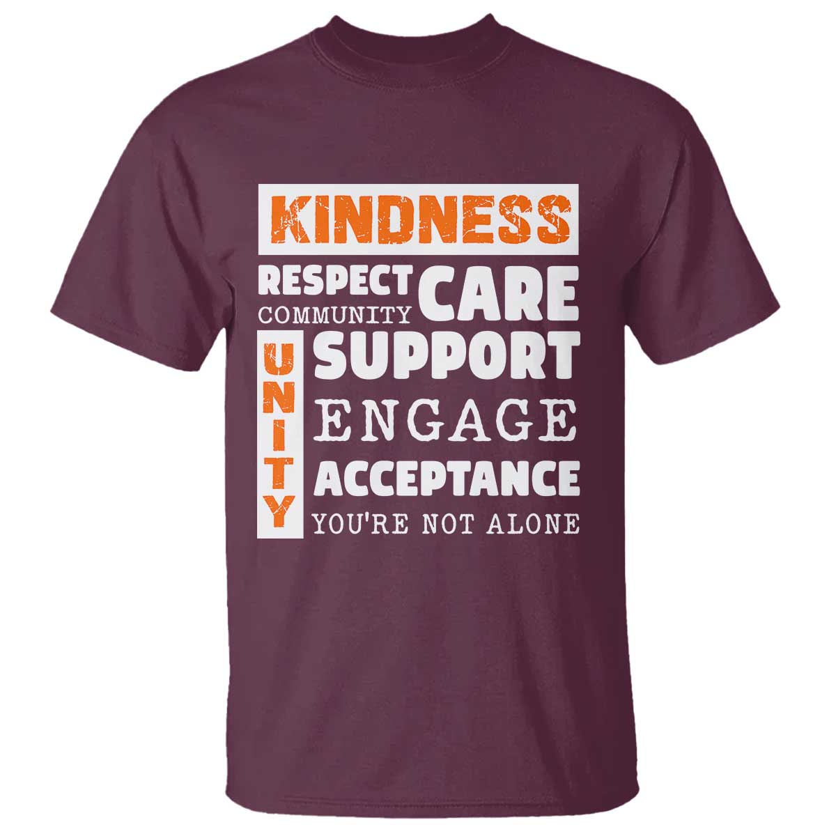 Anti Bullying Awareness T Shirt Kindness Respect Support Unity Day - Wonder Print Shop
