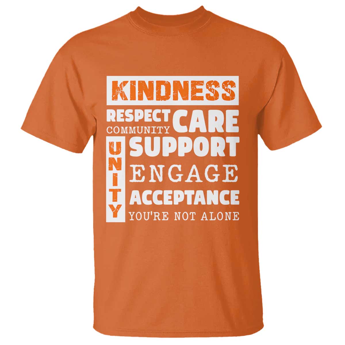 Anti Bullying Awareness T Shirt Kindness Respect Support Unity Day - Wonder Print Shop