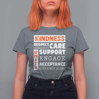 Anti Bullying Awareness T Shirt For Women Kindness Respect Support Unity Day - Wonder Print Shop