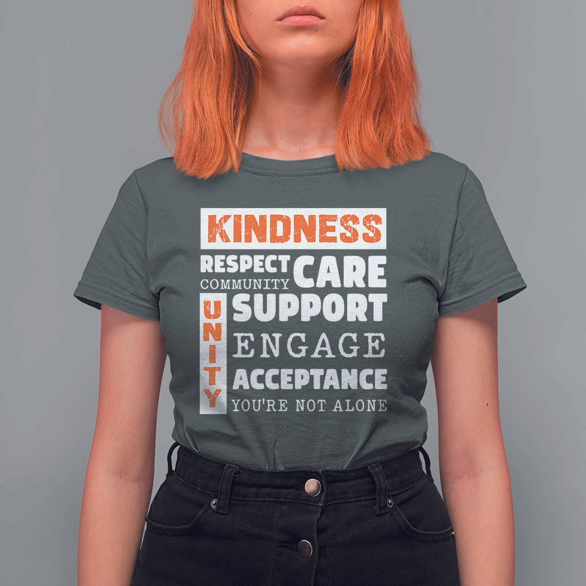 Anti Bullying Awareness T Shirt For Women Kindness Respect Support Unity Day - Wonder Print Shop