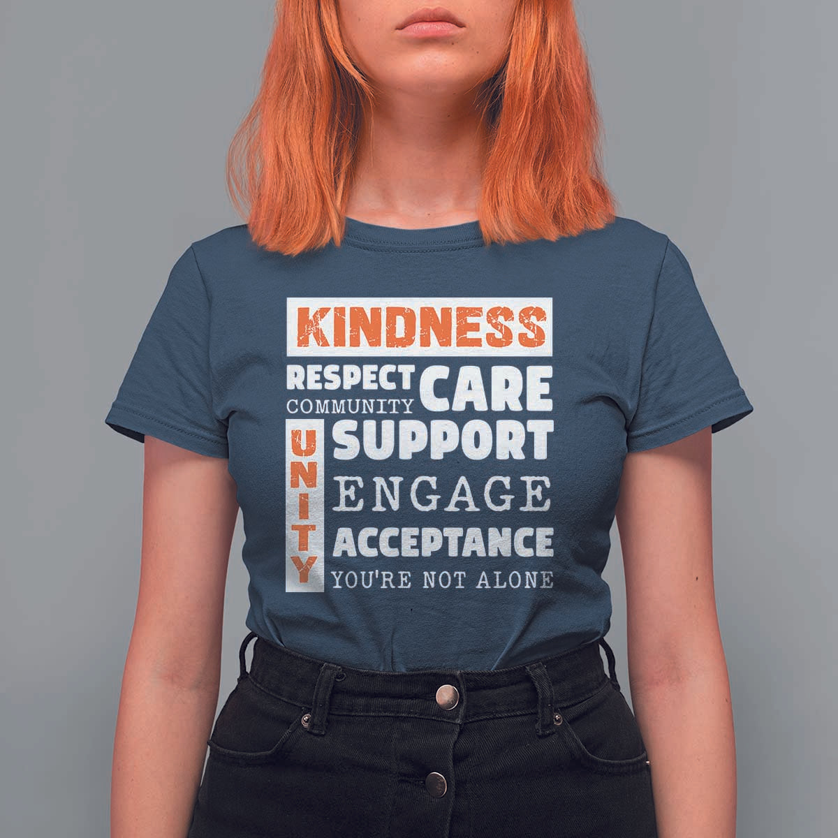 Anti Bullying Awareness T Shirt For Women Kindness Respect Support Unity Day - Wonder Print Shop