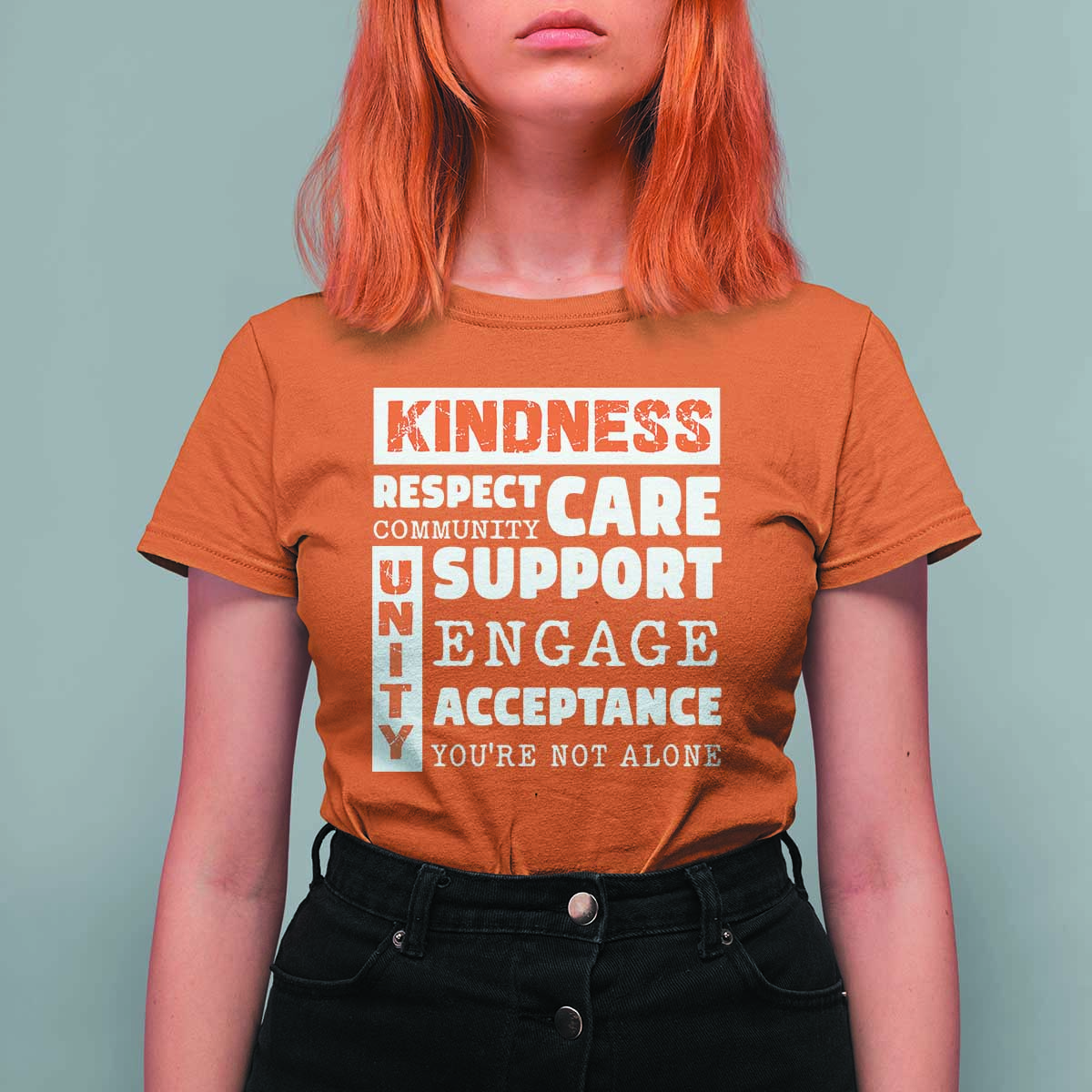 Anti Bullying Awareness T Shirt For Women Kindness Respect Support Unity Day - Wonder Print Shop
