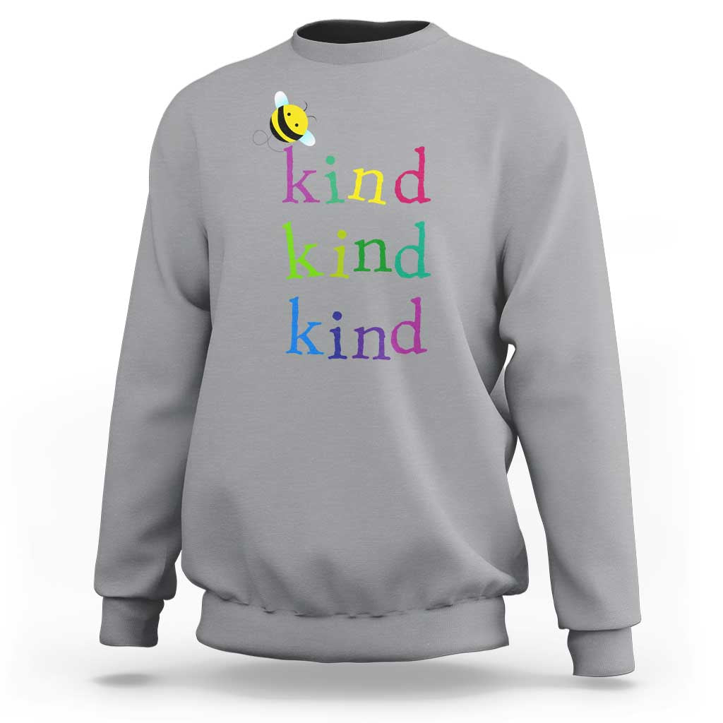 Unity Day Sweatshirt Be Kind Bee Orange Day Shirt Anti Bullying - Wonder Print Shop